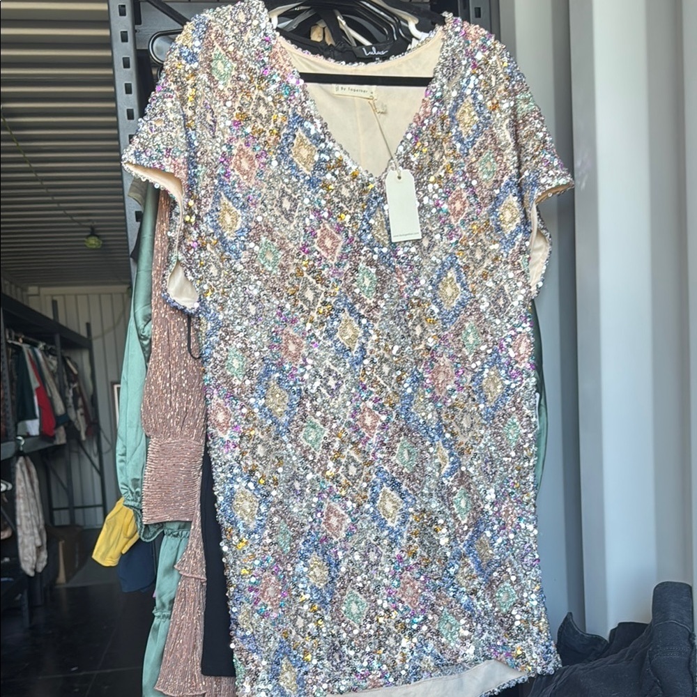 Sequin Embellished Multicolor dress. Perfect for Easter